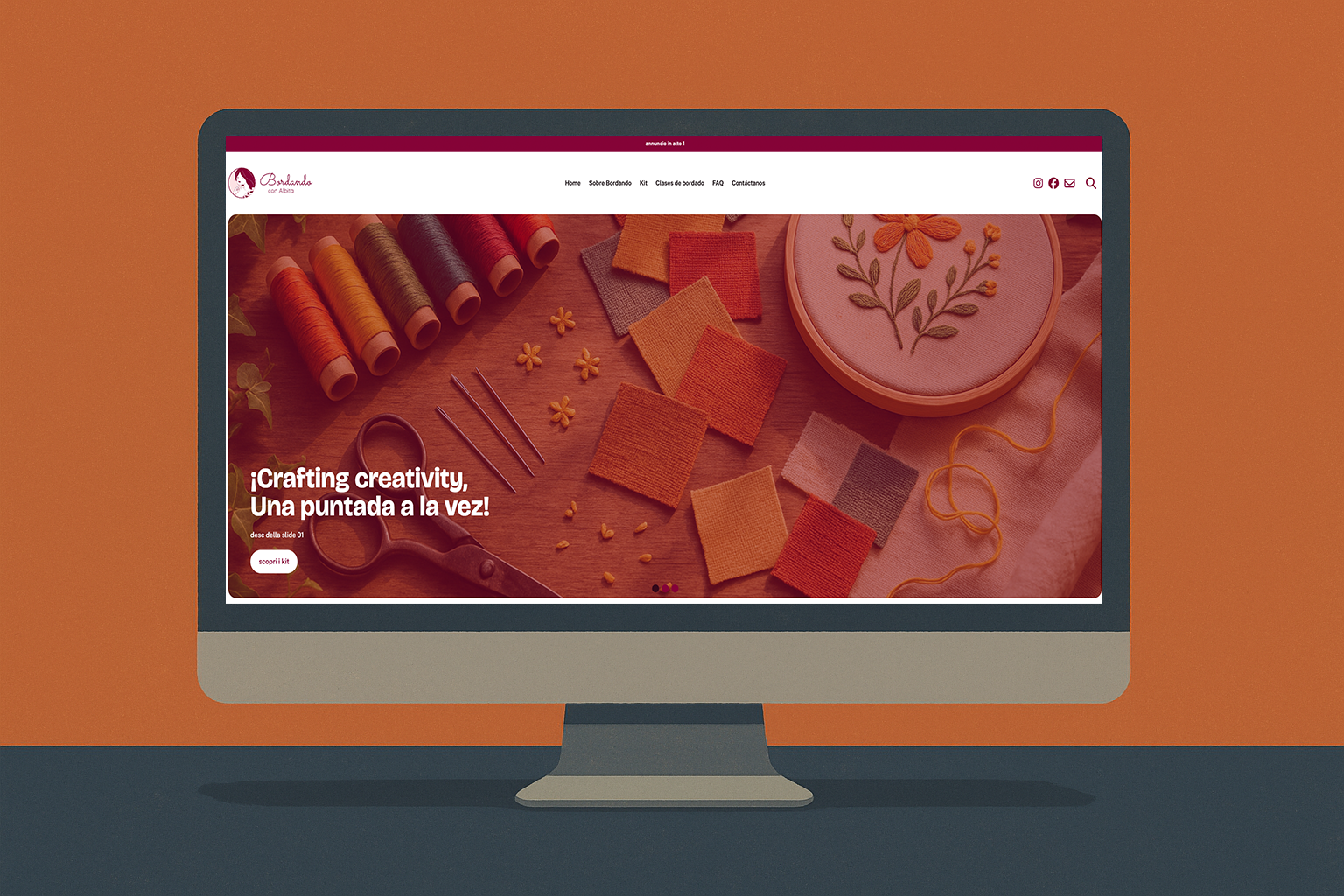 Screenshot del sito Bordando con Albita