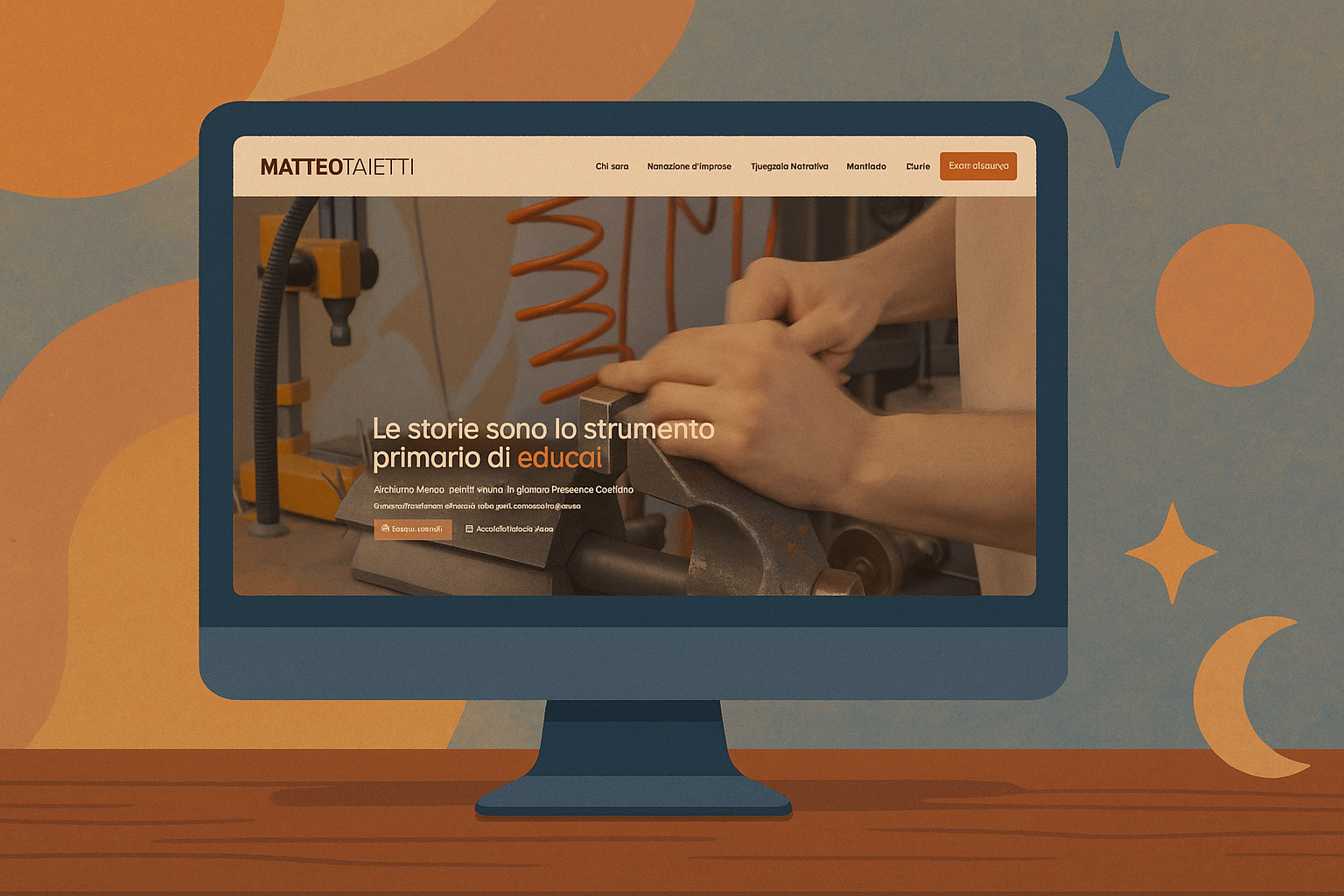 Screenshot del sito Matteo Taietti